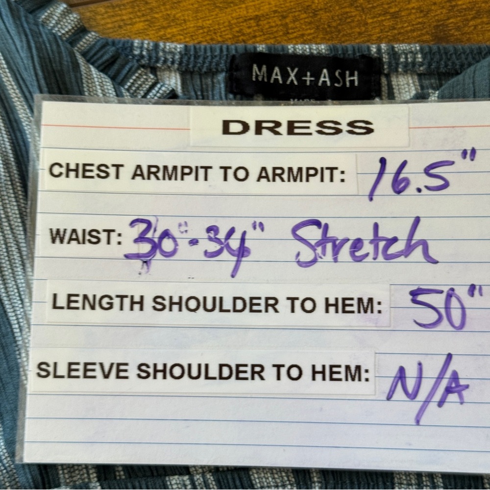Striped Blue Midi Dress - Picture 11 of 12